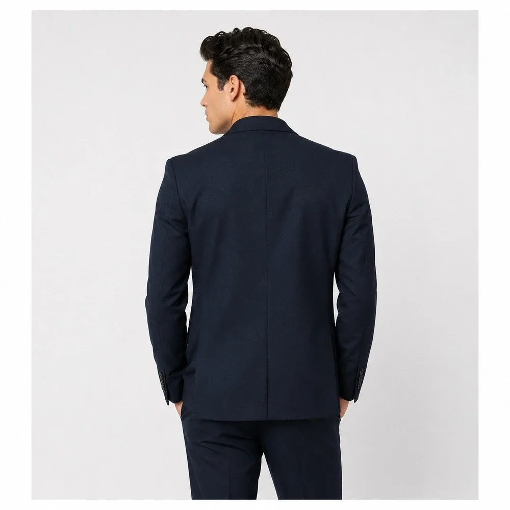 Comme Ca Ism Japanese Brand Mens Tropical Jacket Two Button Navy Suit Blazer / L
